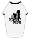 Chess Club Stylish Cotton Dog Shirt by TooLoud-Dog Shirt-TooLoud-White-with-Black-Small-Davson Sales