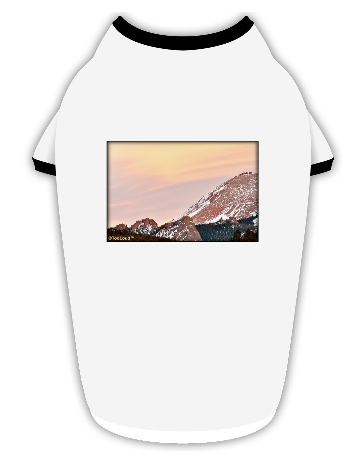 CO Sunset Cliffs Stylish Cotton Dog Shirt-Dog Shirt-TooLoud-White-with-Black-Small-Davson Sales