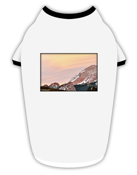 CO Sunset Cliffs Stylish Cotton Dog Shirt-Dog Shirt-TooLoud-White-with-Black-Small-Davson Sales