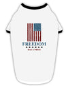 Freedom Flag Color Stylish Cotton Dog Shirt-Dog Shirt-TooLoud-White-with-Black-Small-Davson Sales