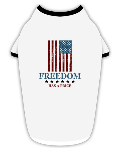 Freedom Flag Color Stylish Cotton Dog Shirt-Dog Shirt-TooLoud-White-with-Black-Small-Davson Sales