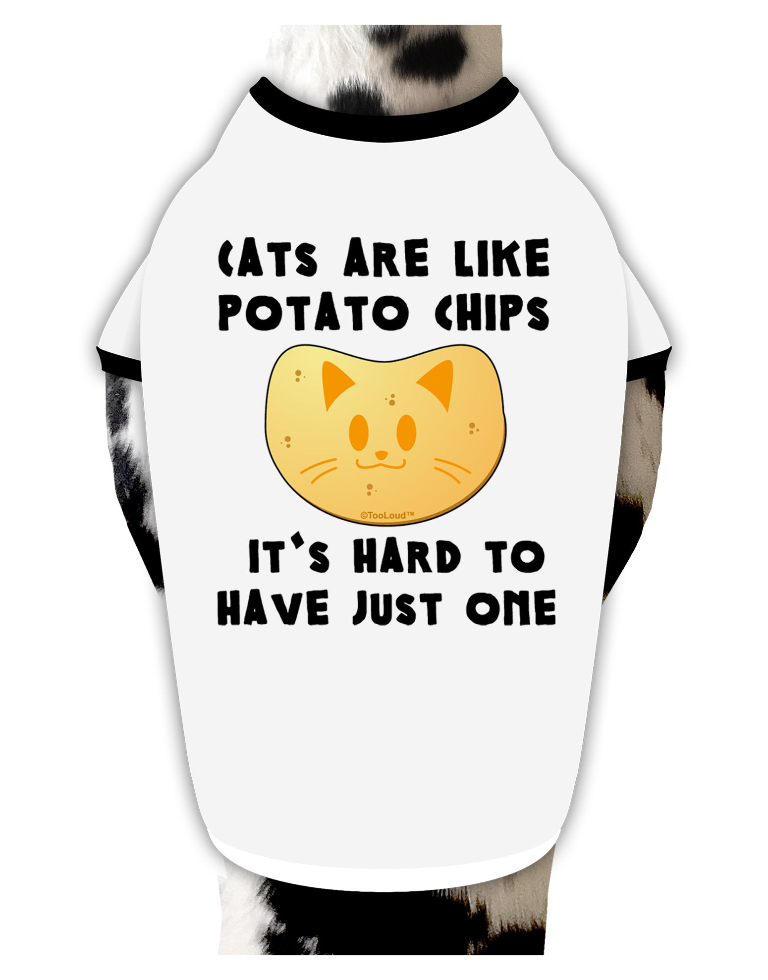 Cats Are Like Potato Chips Dog Shirt by TooLoud-Dog Shirt-TooLoud-White-with-Black-Small-Davson Sales