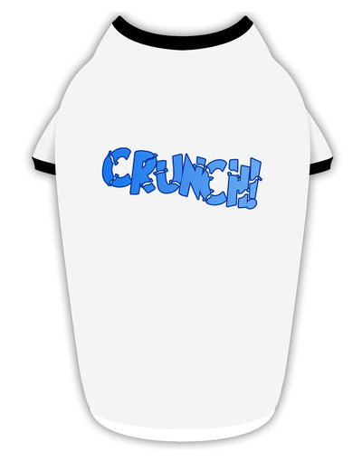 Onomatopoeia CRUNCH Stylish Cotton Dog Shirt-Dog Shirt-TooLoud-White-with-Black-Small-Davson Sales