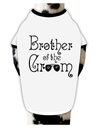 TooLoud Brother of the Groom Dog Shirt-Dog Shirt-TooLoud-White-with-Black-Small-Davson Sales