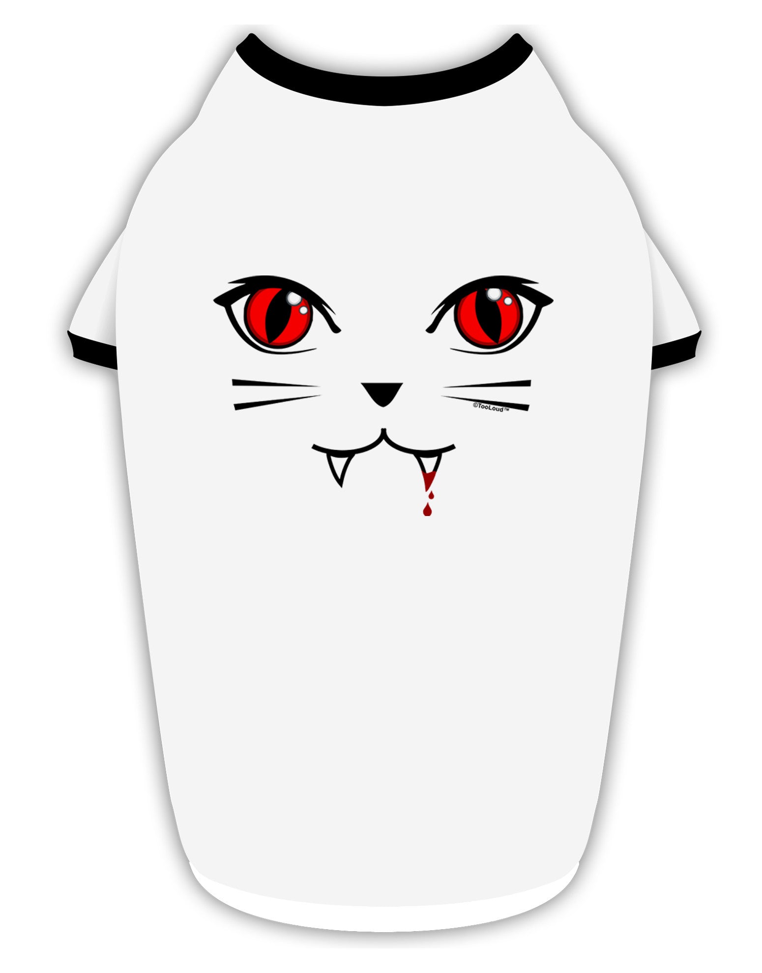Vamp Kitty Stylish Cotton Dog Shirt-Dog Shirt-TooLoud-White-with-Black-Small-Davson Sales