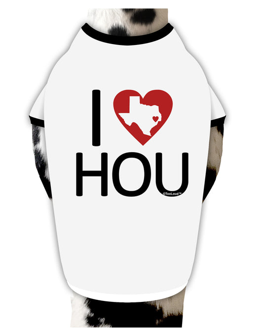 I Heart Houston Dog Shirt-Dog Shirt-TooLoud-White-with-Black-Small-Davson Sales