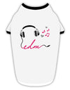 EDM Cord Pink Stylish Cotton Dog Shirt-Dog Shirt-TooLoud-White-with-Black-Small-Davson Sales