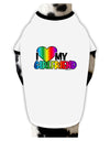 I Heart My Girlfriend - Rainbow Stylish Cotton Dog Shirt-Dog Shirt-TooLoud-White-with-Black-Small-Davson Sales