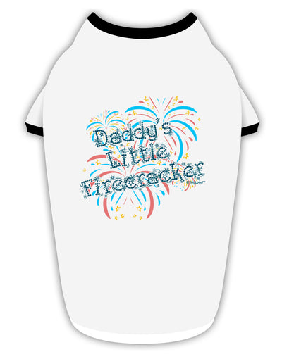 Daddy's Little Firecracker Stylish Cotton Dog Shirt-Dog Shirt-TooLoud-White-with-Black-Small-Davson Sales