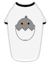Cute Hatching Chick - Gray Stylish Cotton Dog Shirt by TooLoud-Dog Shirt-TooLoud-White-with-Black-Small-Davson Sales