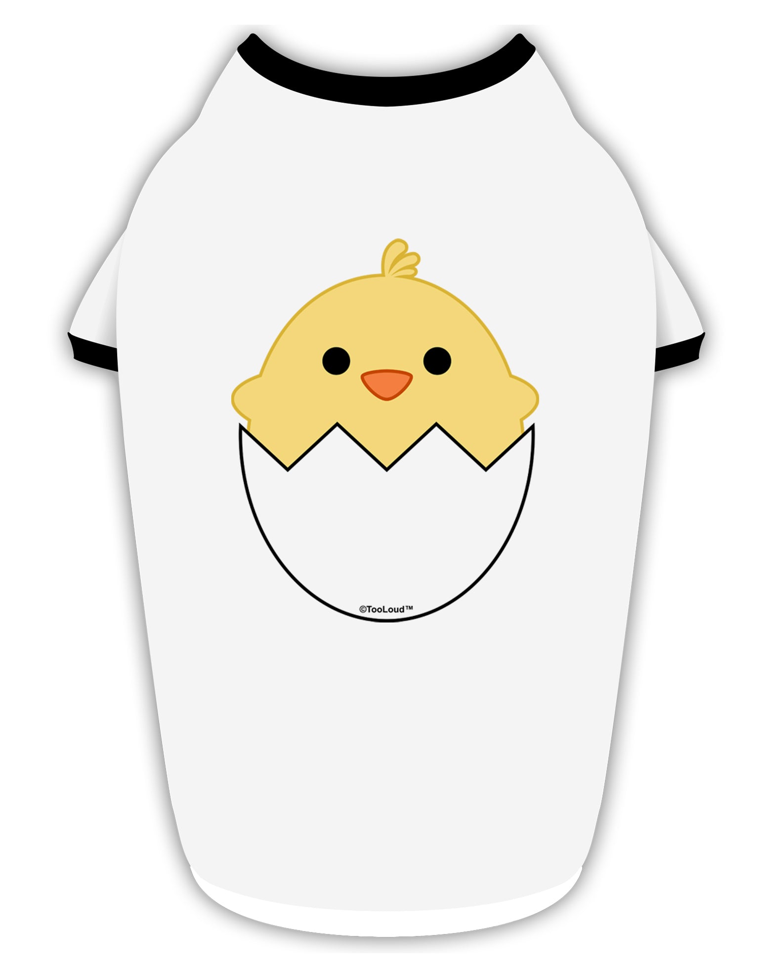 Cute Hatching Chick Design Stylish Cotton Dog Shirt by TooLoud-Dog Shirt-TooLoud-White-with-Black-Small-Davson Sales