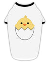 Cute Hatching Chick Design Stylish Cotton Dog Shirt by TooLoud-Dog Shirt-TooLoud-White-with-Black-Small-Davson Sales
