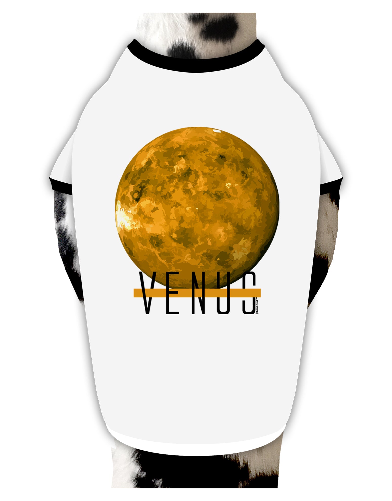 Planet Venus Text Dog Shirt by TooLoud-Dog Shirt-TooLoud-White-with-Black-Small-Davson Sales