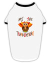 My 1st Thanksgiving Stylish Cotton Dog Shirt-Dog Shirt-TooLoud-White-with-Black-Small-Davson Sales