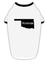Oklahoma - United States Shape Stylish Cotton Dog Shirt by TooLoud-Dog Shirt-TooLoud-White-with-Black-Small-Davson Sales