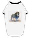 Lion Watercolor B Stylish Cotton Dog Shirt-Dog Shirt-TooLoud-White-with-Black-Small-Davson Sales