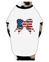 Patriotic Bow Dog Shirt-Dog Shirt-TooLoud-White-with-Black-Small-Davson Sales