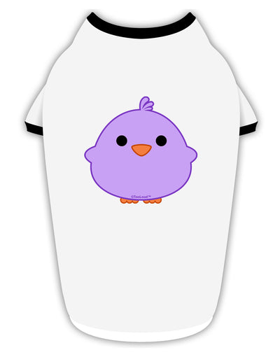Cute Little Chick - Purple Stylish Cotton Dog Shirt by TooLoud-Dog Shirt-TooLoud-White-with-Black-Small-Davson Sales
