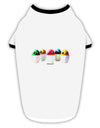 Kawaii Easter Eggs - No Text Stylish Cotton Dog Shirt by TooLoud-Dog Shirt-TooLoud-White-with-Black-Small-Davson Sales