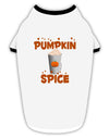 Pumpkin Spice Latte Hearts Stylish Cotton Dog Shirt-Dog Shirt-TooLoud-White-with-Black-Small-Davson Sales