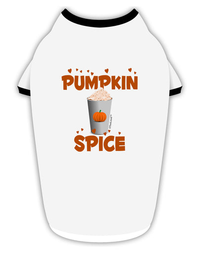 Pumpkin Spice Latte Hearts Stylish Cotton Dog Shirt-Dog Shirt-TooLoud-White-with-Black-Small-Davson Sales