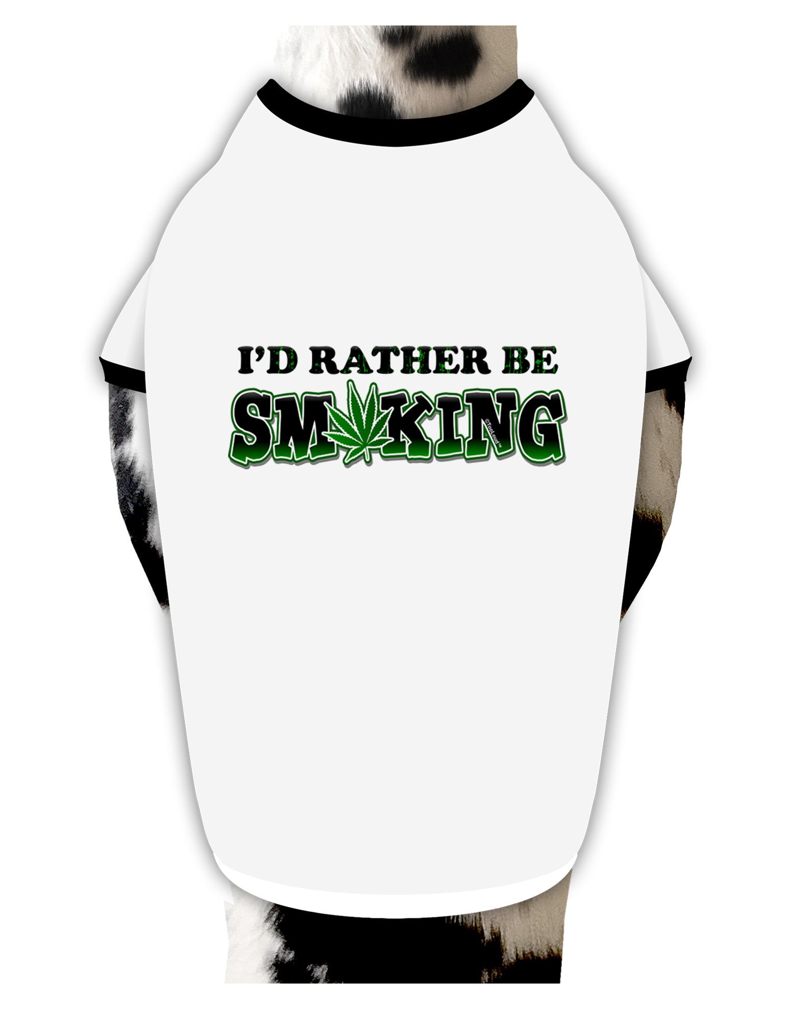 I'd Rather Be Smoking Dog Shirt-Dog Shirt-TooLoud-White-with-Black-Small-Davson Sales