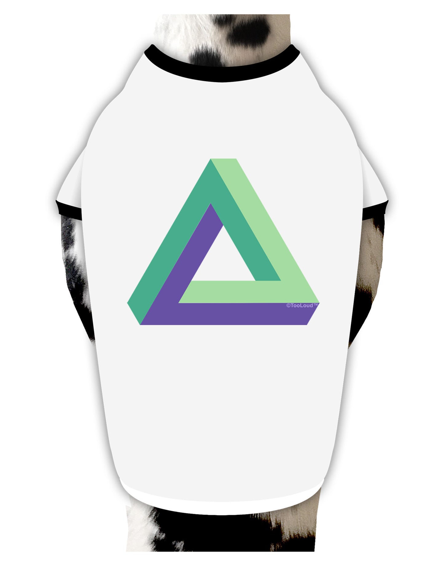 Impossible Triangle Loop Dog Shirt-Dog Shirt-TooLoud-White-with-Black-Small-Davson Sales