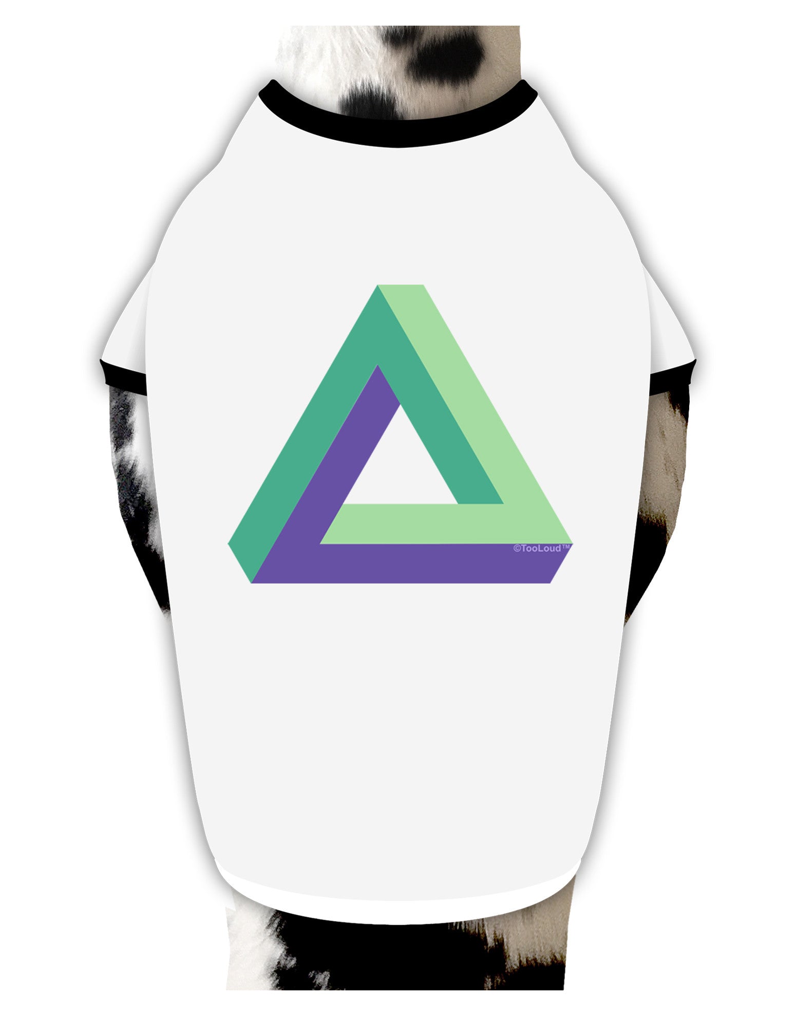 Impossible Triangle Loop Dog Shirt-Dog Shirt-TooLoud-White-with-Black-Small-Davson Sales