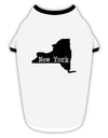 New York - United States Shape Stylish Cotton Dog Shirt by TooLoud-Dog Shirt-TooLoud-White-with-Black-Small-Davson Sales