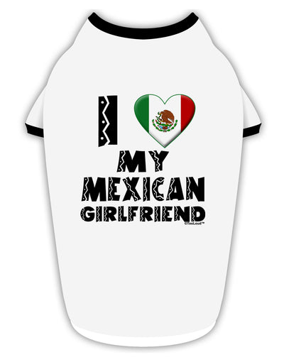 I Heart My Mexican Girlfriend Stylish Cotton Dog Shirt by TooLoud-Dog Shirt-TooLoud-White-with-Black-Small-Davson Sales