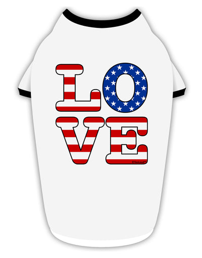 American Love Design Stylish Cotton Dog Shirt by TooLoud-Dog Shirt-TooLoud-White-with-Black-Small-Davson Sales