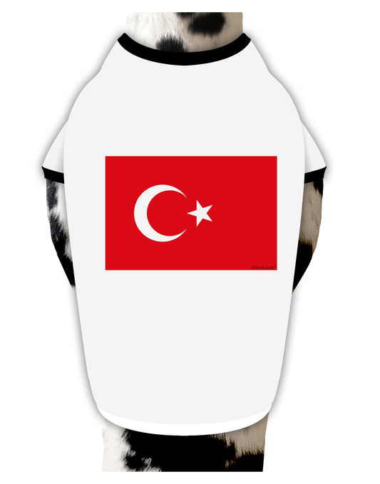 Turkey Flag Dog Shirt by TooLoud-Dog Shirt-TooLoud-White-with-Black-Small-Davson Sales