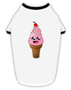 Cute Ice Cream Cone Stylish Cotton Dog Shirt-Dog Shirt-TooLoud-White-with-Black-Small-Davson Sales