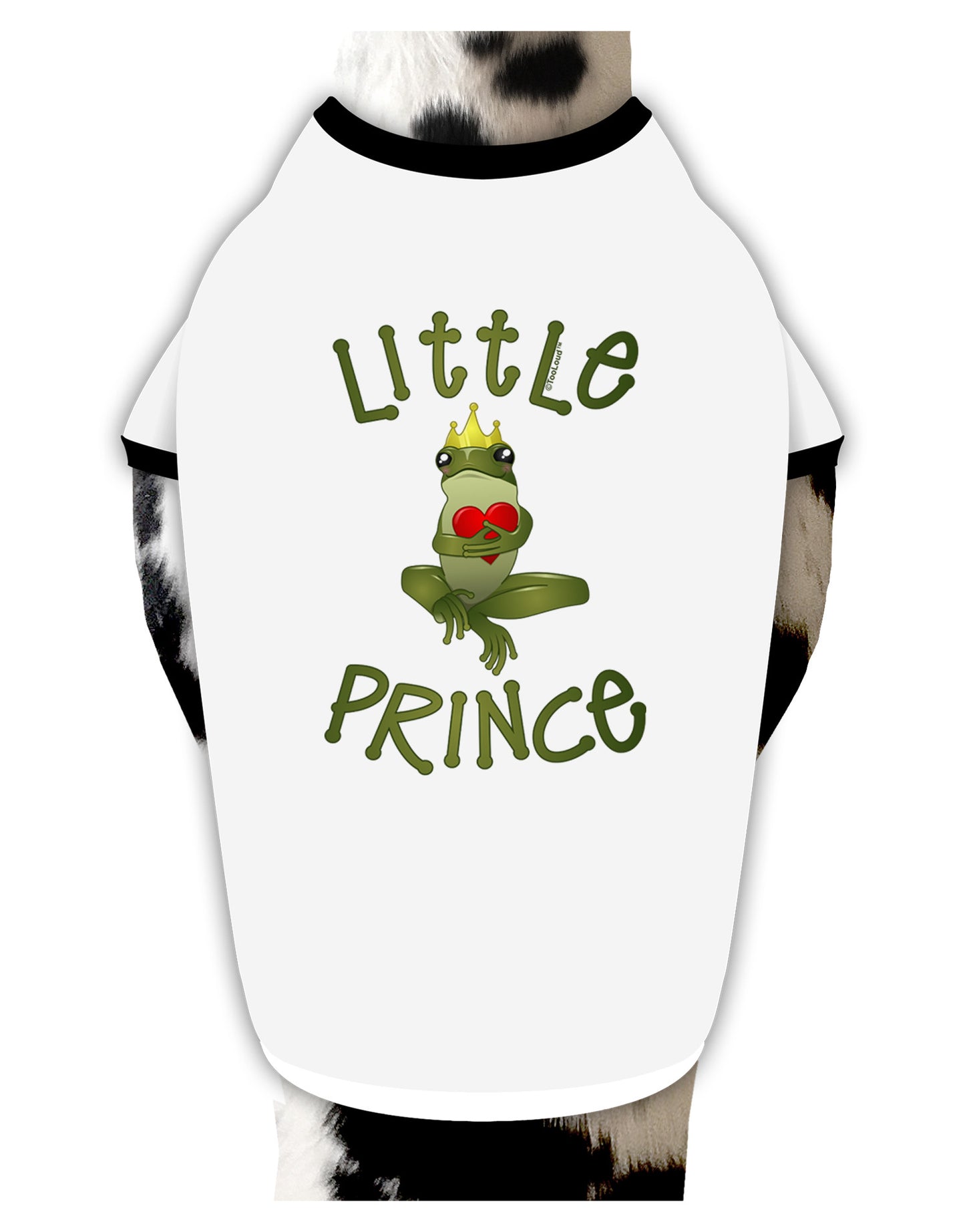 Little Prince Frog Dog Shirt-Dog Shirt-TooLoud-White-with-Black-Small-Davson Sales