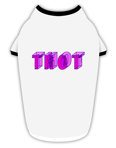 THOT Artistic Text Stylish Cotton Dog Shirt-Dog Shirt-TooLoud-White-with-Black-Small-Davson Sales