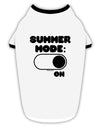 Summer Mode On Stylish Cotton Dog Shirt by TooLoud-Dog Shirt-TooLoud-White-with-Black-Small-Davson Sales