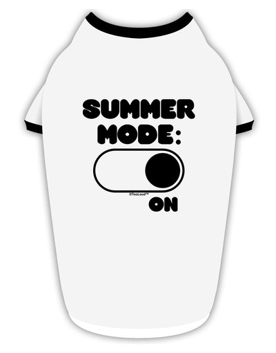 Summer Mode On Stylish Cotton Dog Shirt by TooLoud-Dog Shirt-TooLoud-White-with-Black-Small-Davson Sales