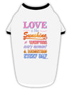 Love is like Sunshine - Quote Stylish Cotton Dog Shirt-Dog Shirt-TooLoud-White-with-Black-Small-Davson Sales