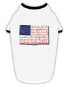 Veterans Scripted Flag Stylish Cotton Dog Shirt-Dog Shirt-TooLoud-White-with-Black-Small-Davson Sales