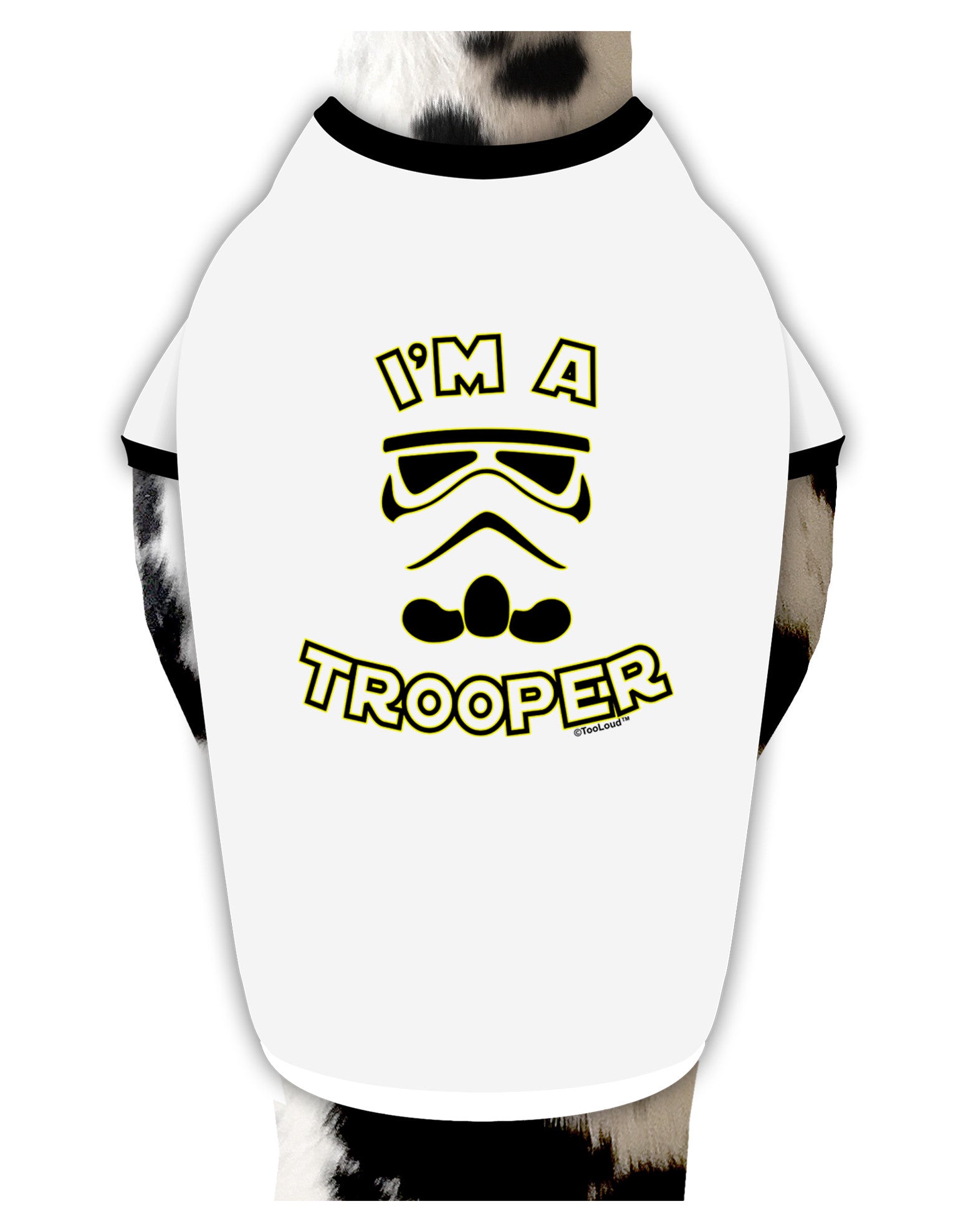 I'm A Trooper Dog Shirt-Dog Shirt-TooLoud-White-with-Black-Small-Davson Sales