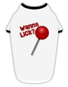 Wanna Lick Lollipop Stylish Cotton Dog Shirt-Dog Shirt-TooLoud-White-with-Black-Small-Davson Sales