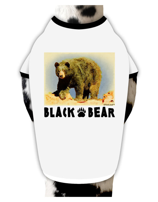 Black Bear Watercolor Dog Shirt-Dog Shirt-TooLoud-White-with-Black-XXL-Davson Sales