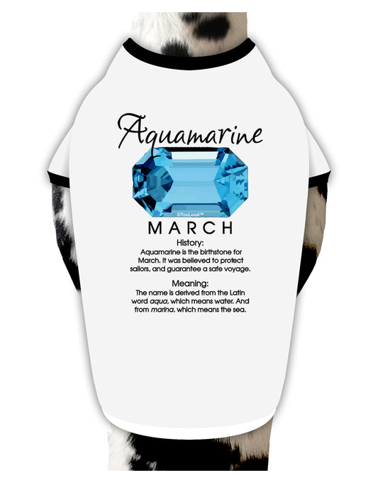 Birthstone Aquamarine Dog Shirt by TooLoud-Dog Shirt-TooLoud-White-with-Black-Small-Davson Sales