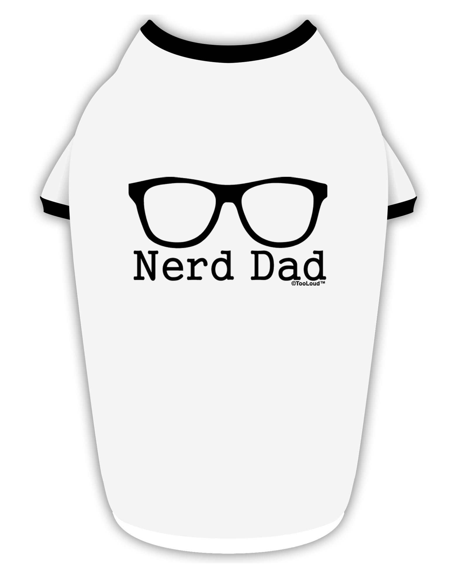 Nerd Dad - Glasses Stylish Cotton Dog Shirt by TooLoud-Dog Shirt-TooLoud-White-with-Black-Small-Davson Sales