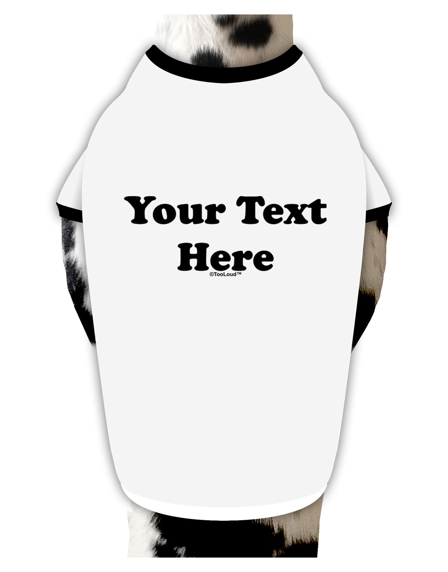 Enter Your Own Words Customized Text Dog Shirt-Dog Shirt-TooLoud-White-with-Black-Small-Davson Sales