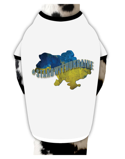 TooLoud #stand with Ukraine Country Dog Shirt-Dog Shirt-TooLoud-White-with-Black-Small-Davson Sales