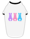 Three Easter Bunnies - Pastels Stylish Cotton Dog Shirt by TooLoud-Dog Shirt-TooLoud-White-with-Black-Small-Davson Sales