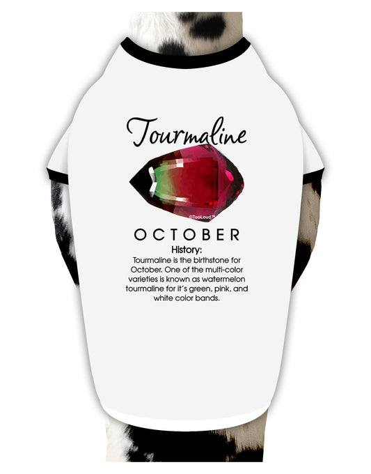 Birthstone Tourmaline Dog Shirt by TooLoud-Dog Shirt-TooLoud-White-with-Black-Small-Davson Sales