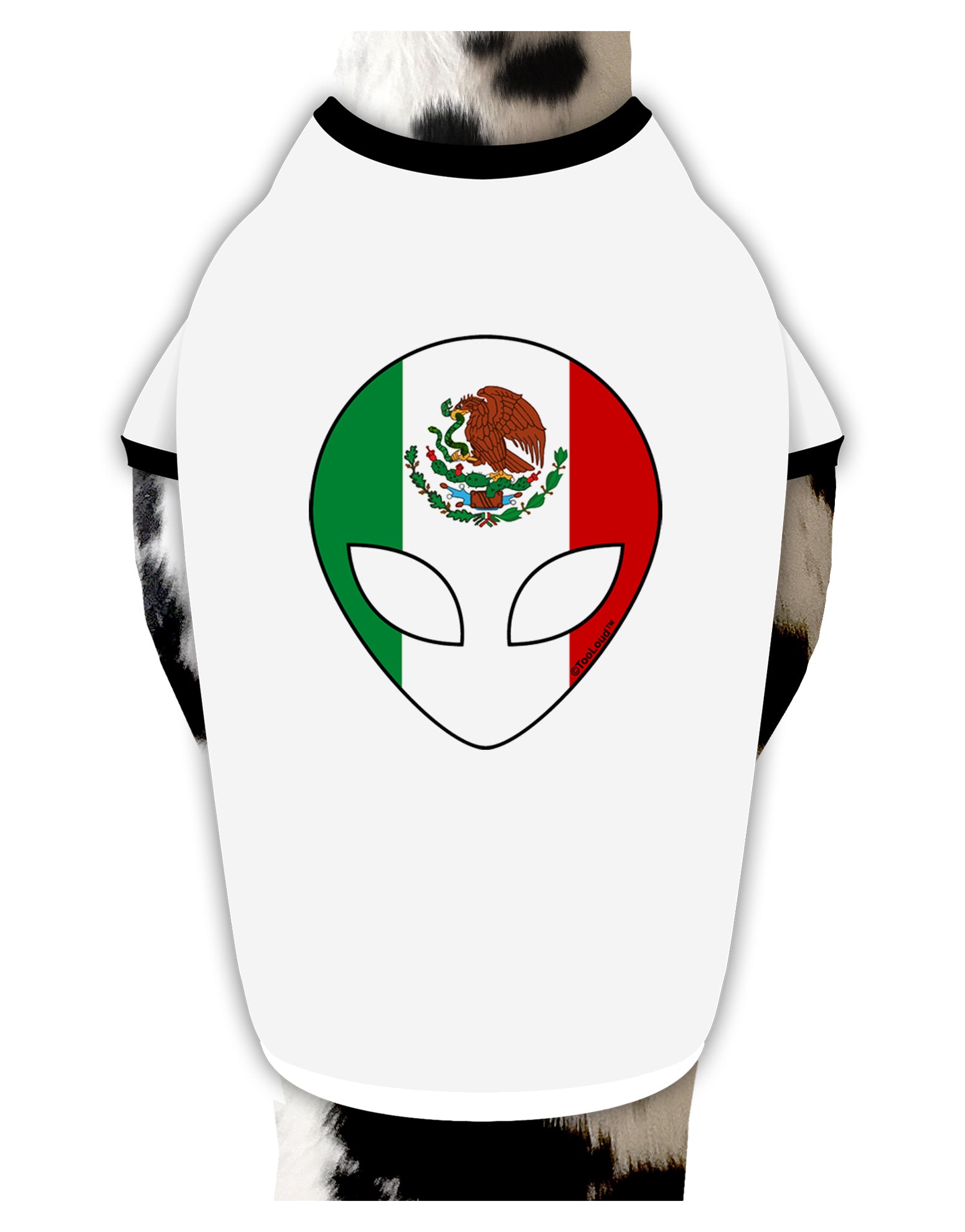 Mexican Flag Extraterrestrial Dog Shirt by TooLoud-Dog Shirt-TooLoud-White-with-Black-Small-Davson Sales