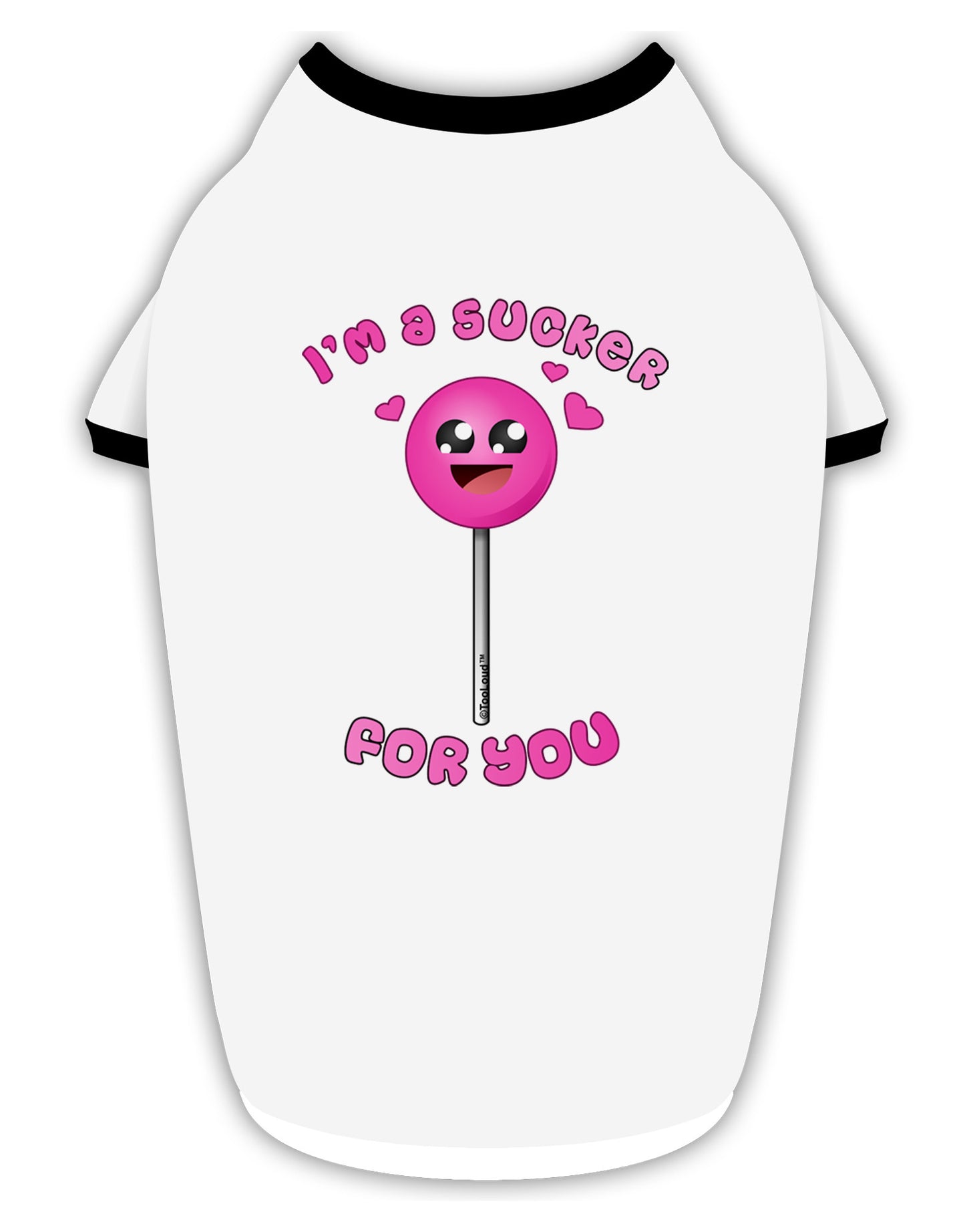 Sucker For You Stylish Cotton Dog Shirt-Dog Shirt-TooLoud-White-with-Black-Small-Davson Sales